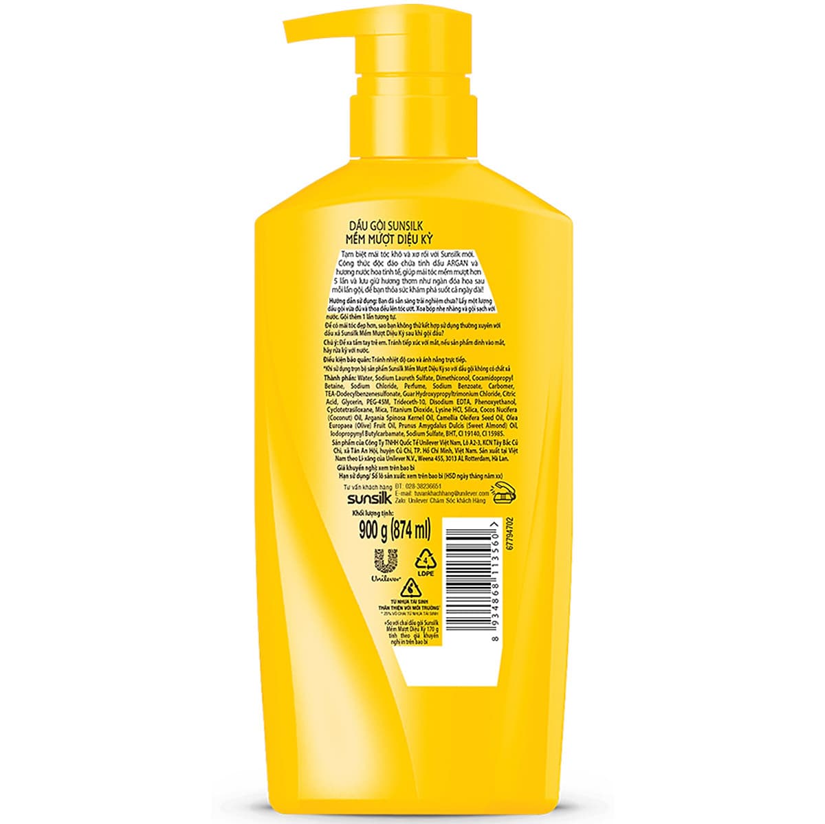 Dầu Gội Sunsilk Mềm Mượt Diệu Kỳ 900g