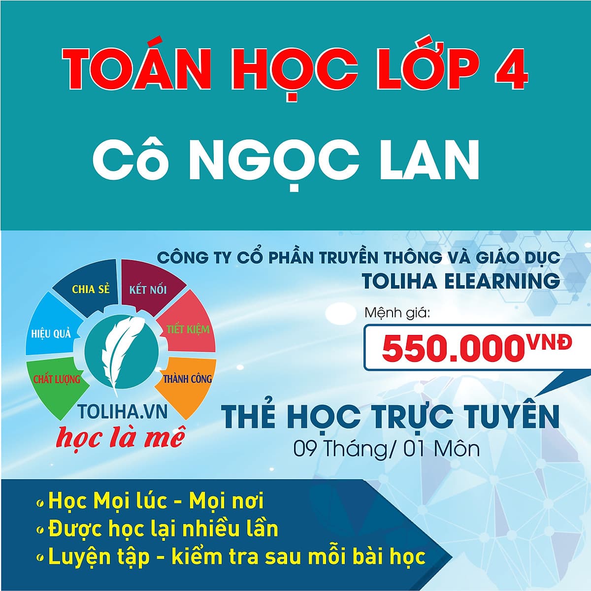 Khóa học TOÁN HỌC CƠ BẢN LỚP 4 - Cô Ngọc Lan - 09 tháng