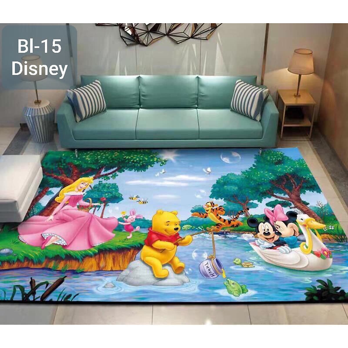 Thảm trải sàn BALI loại 1m6 x2m3 mẫu kẻ thảm trải sàn nỉ lì