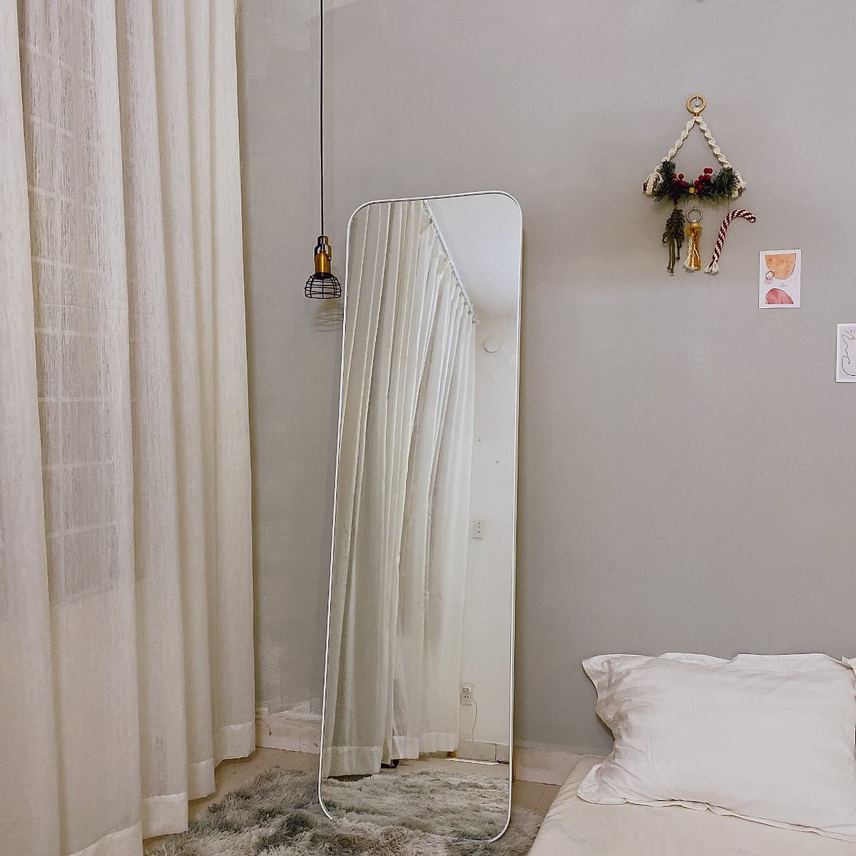GƯƠNG SOI TOÀN THÂN VIỀN KIM LOẠI BO GÓC