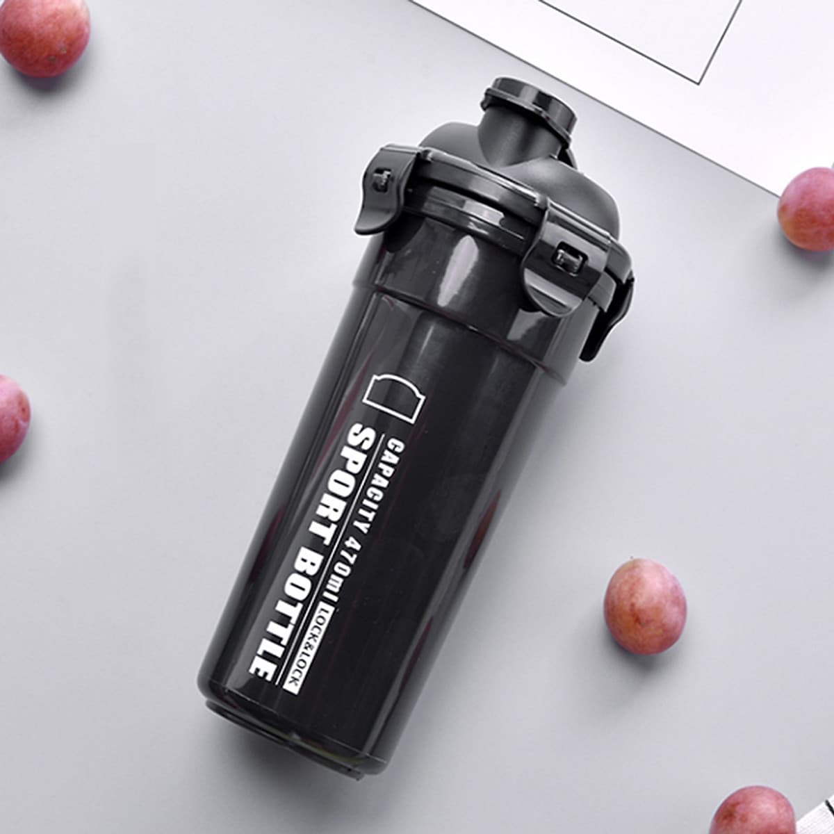 Bình Nhựa Đựng Nước Sports Lock & Lock HPL931NBK-PR 470ML - Đen