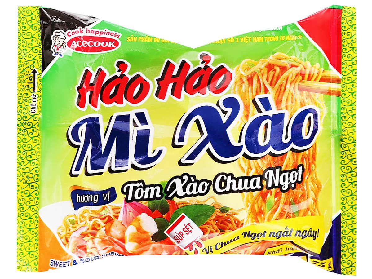 Thùng Mì Gói Hảo Hảo Tôm Xào Chua Ngọt (30 Gói/Thùng)