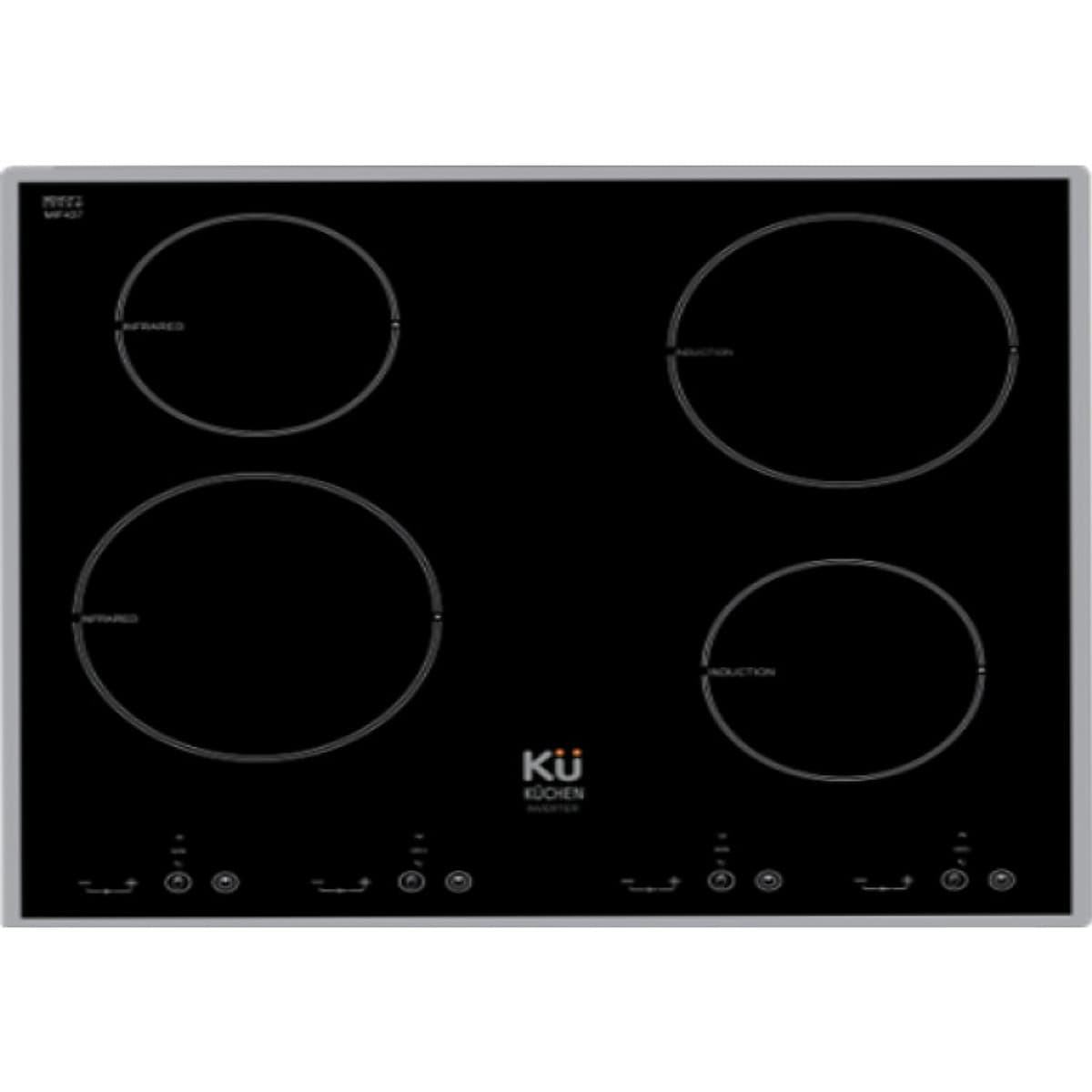 Bếp Âm Từ Đa Vùng Nấu Cảm Ứng KUCHEN Nhập Khẩu ĐỨC MIF437 (2 Bếp Từ + 2 Bếp Hồng Ngoại)