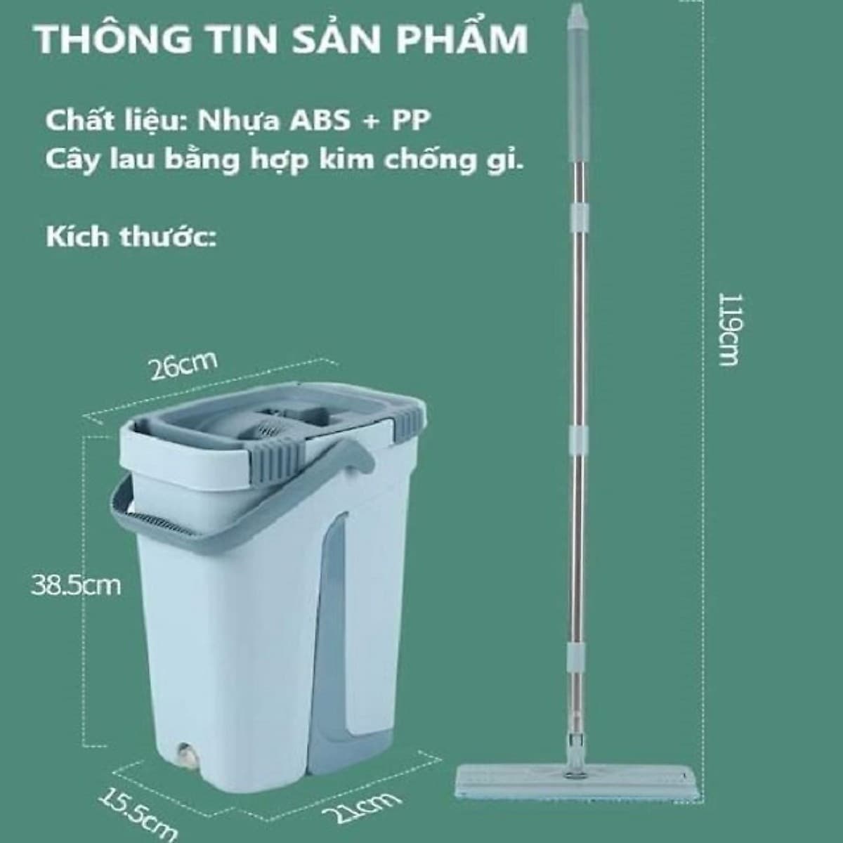 BỘ CÂY LAU NHÀ TỰ VẮT THẾ HỆ MỚI PHIÊN BẢN MINI CÓ KÈM 2 BÔNG LAU ( GIAO MẦU NGẪU NHIÊN)