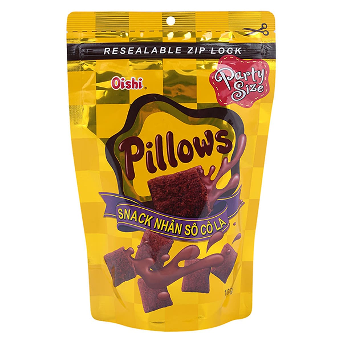 Bánh Snack Nhân Socola Oishi Pillows (100g)