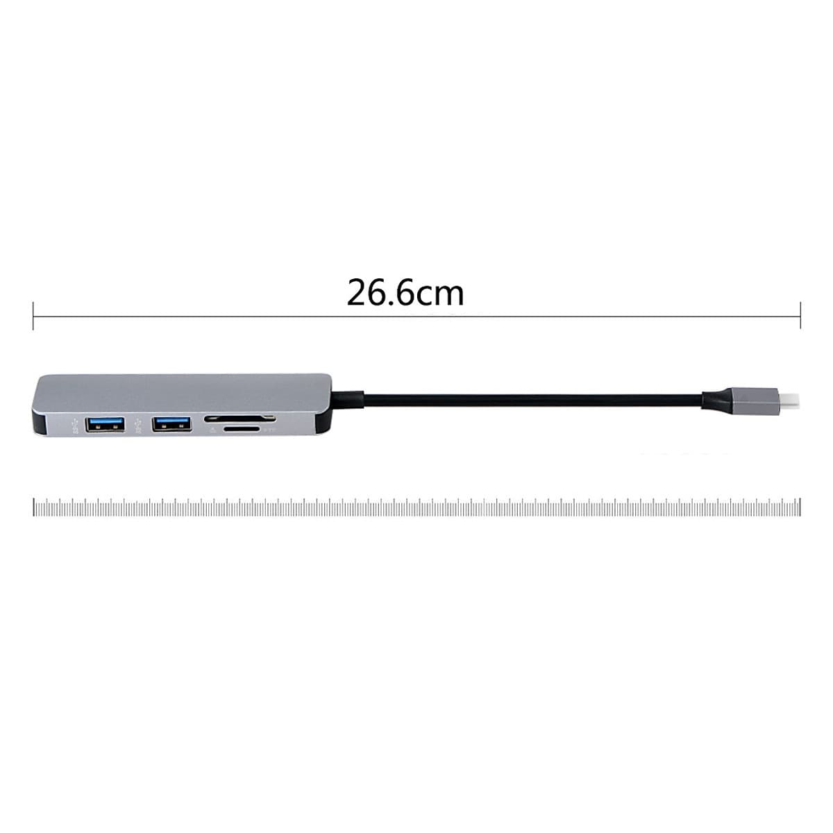Hub chia USB Type-C 5 Cổng USB 3.0/SD/TF Newdery 9866 - Hàng chính hãng