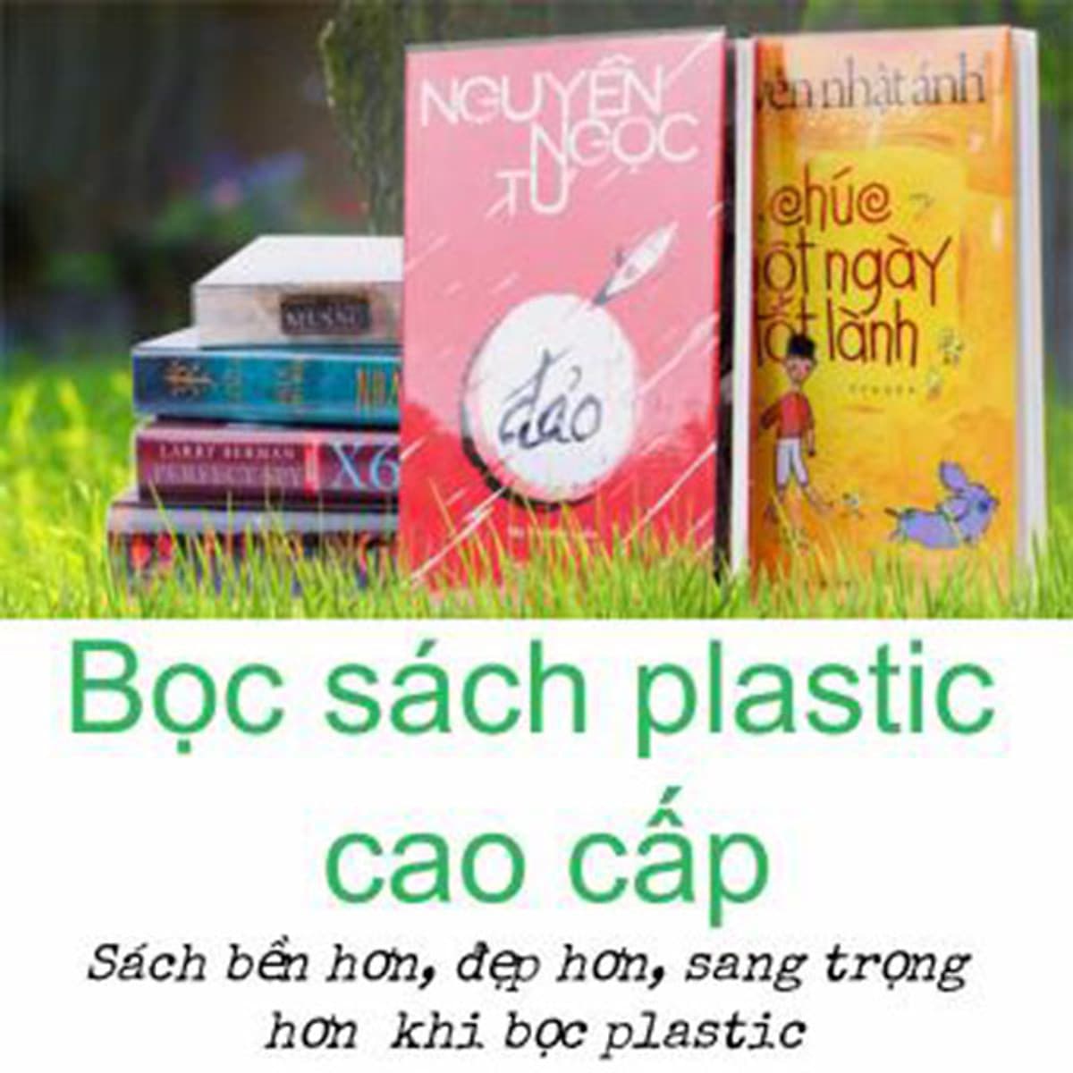 Bộ 05 Bìa Bọc sách Plastic Cao Cấp[ Bookcare]