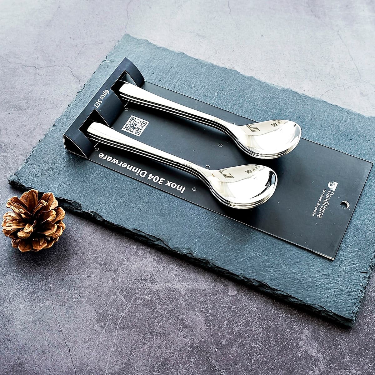 Bộ 6 thìa muỗng inox 304 DandiHome 2020 cao cấp, sang trọng, tinh tế