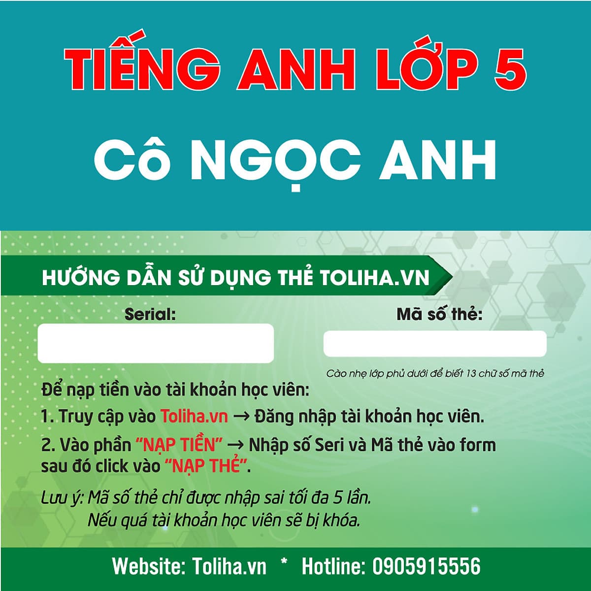 Khóa học TIẾNG ANH LỚP 5 cô Ngọc Anh - 03 tháng