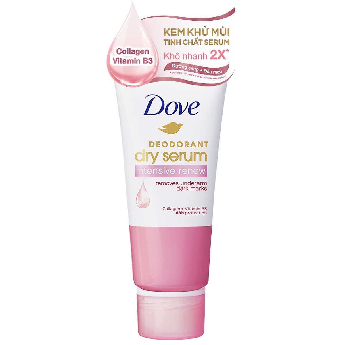 Kem Khử Mùi Dove Tinh Chất Serum Sáng Mịn Đều Màu với Collagen & Vitamin B3 50ml
