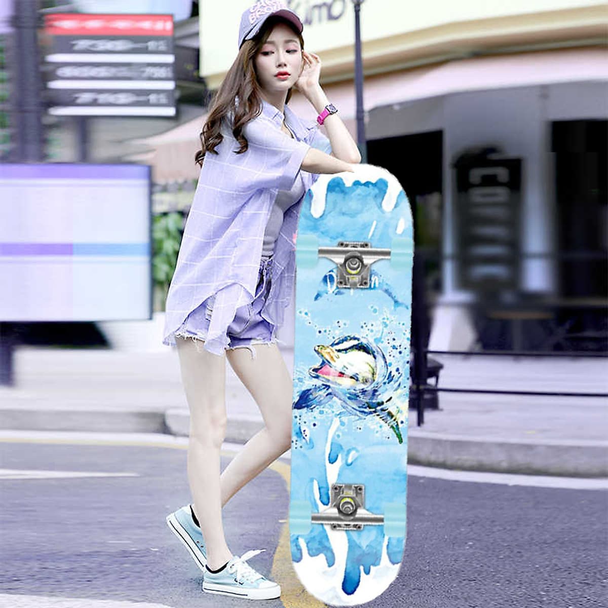 Ván Trượt 80 cm - Ván Trượt Có Nhám Chống Trượt, Ván Trượt Gỗ Chống Nước Cực Tốt Chịu Lực Tốt, Ván trượt người lớn, ván trượt thế thao, ván trượt skate board, thể thao ngoài trời