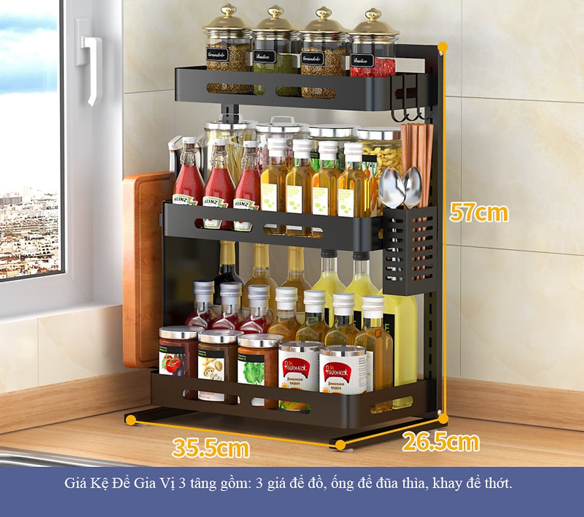 Kệ Đựng Gia Vị -  Kệ Gia Vị Nhà Bếp Đa Năng G58