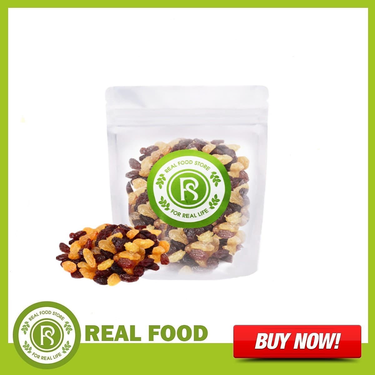 Túi Nho Khô 100G - Thương hiệu Real Food Store ( Nhiều lựa chọn)