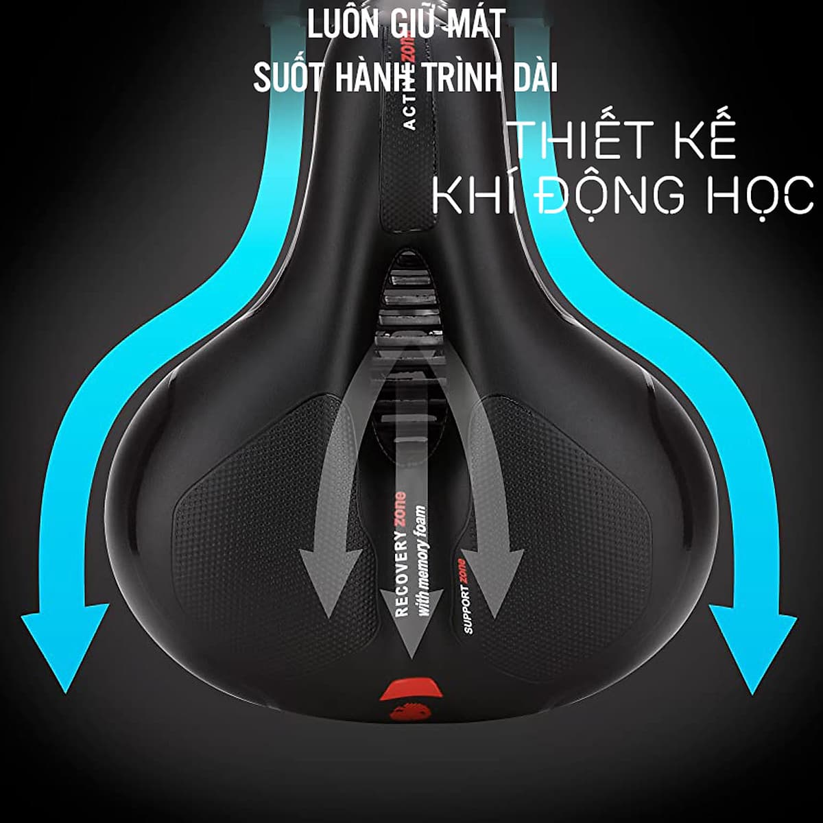 Đệm Yên Xe Đạp Thể Thao Đàn Hồi Mềm Dày Thoáng Khí Cao Cấp Giúp Êm Mông Thoải Mái (Bản Nâng Cấp) Chống Trượt, Siêu Êm Có Lỗ Rãnh Thoát (Thân Rộng) Mai Lee