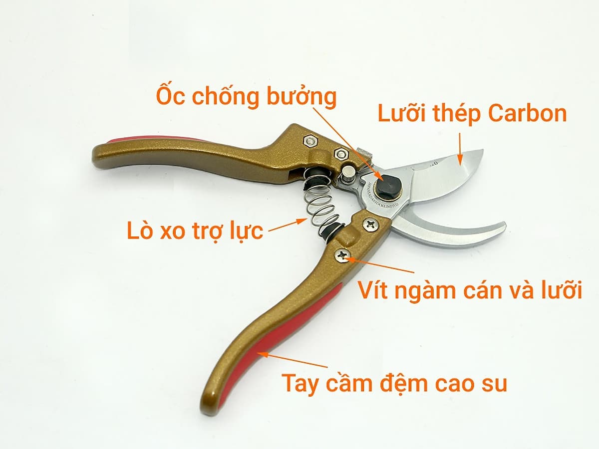 Kéo cắt tỉa cây cảnh cán vàng thép SK5 Nhật Bản 
