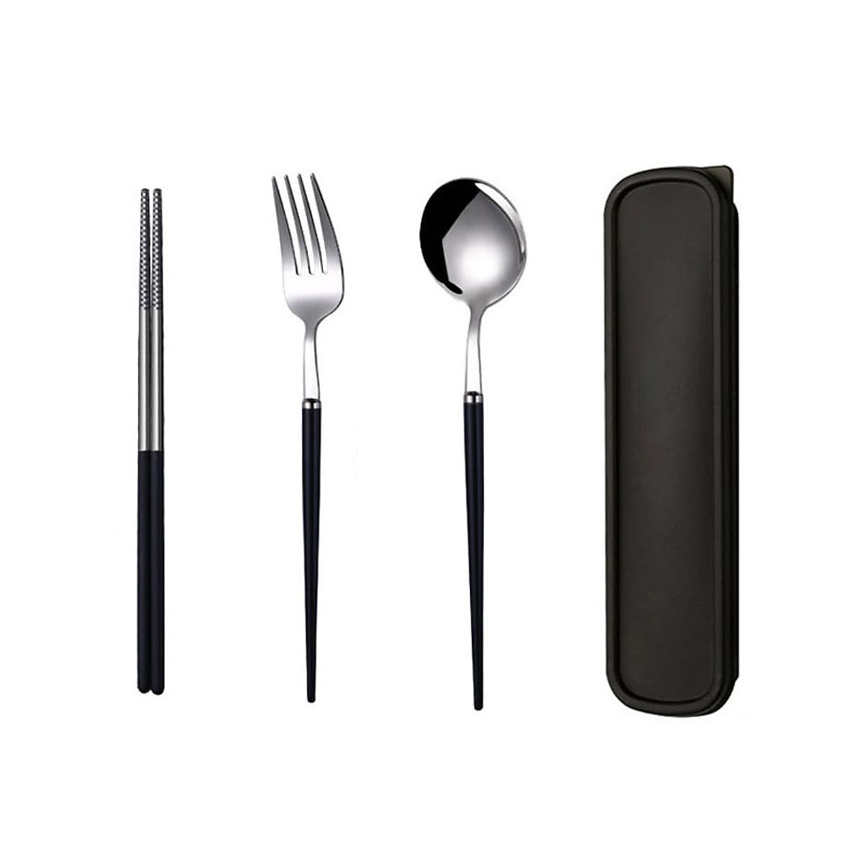 Bộ Muỗng Đũa Cơm Trưa INOX 304 Thiết Kế Sang Trọng Mạ PVD Cao Cấp