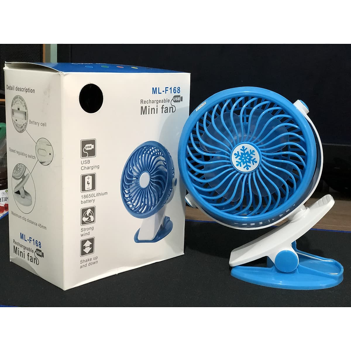 Quạt kẹp xe đẩy HN F168 - MÀU NGÃU NHIÊN