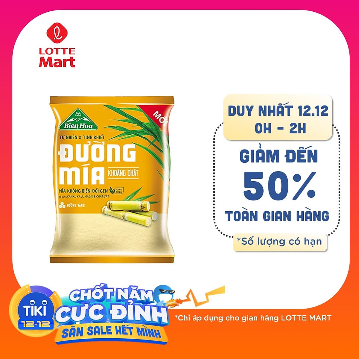 Đường Mía Vàng Khoáng Chất Biên Hòa 1KG