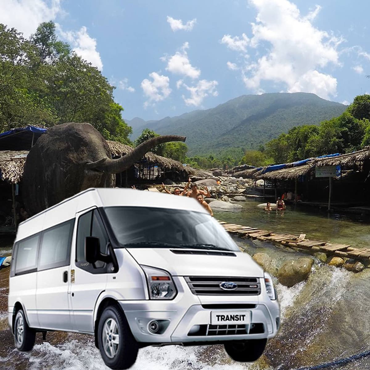 Xe 16 chỗ chặng Đà Nẵng - Suối Voi (Full ngày)