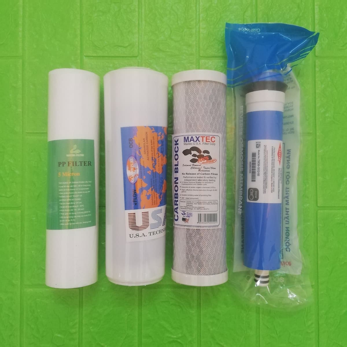 Bộ lõi lọc nước 1,2,3,4 dùng cho máy RO - Chính Hãng