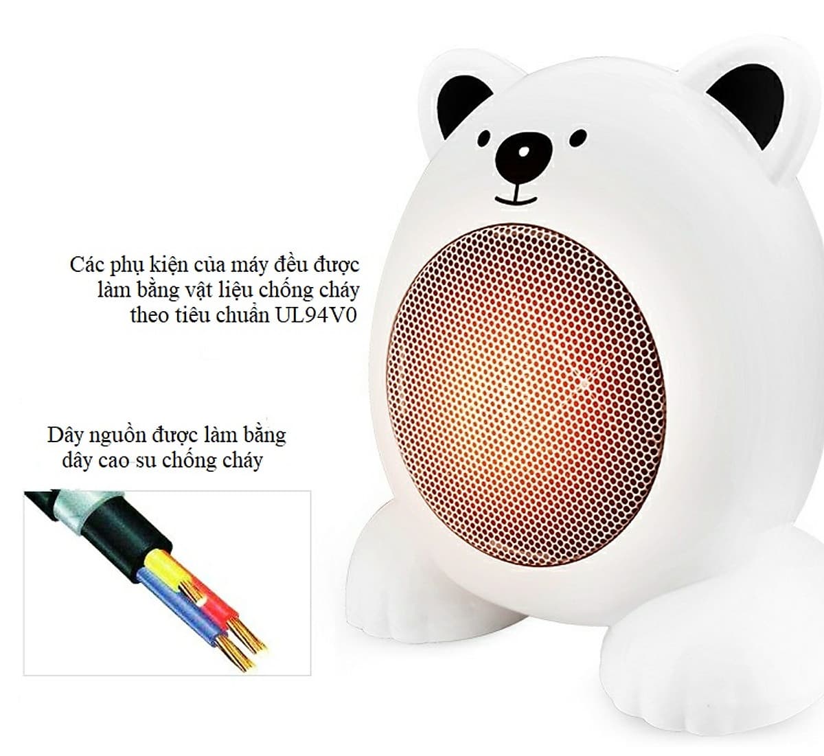 Máy sưởi cầm tay mini cao cấp hình gấu đáng yêu nhỏ gọn, tiện lợi -giao màu ngẫu nhiên 