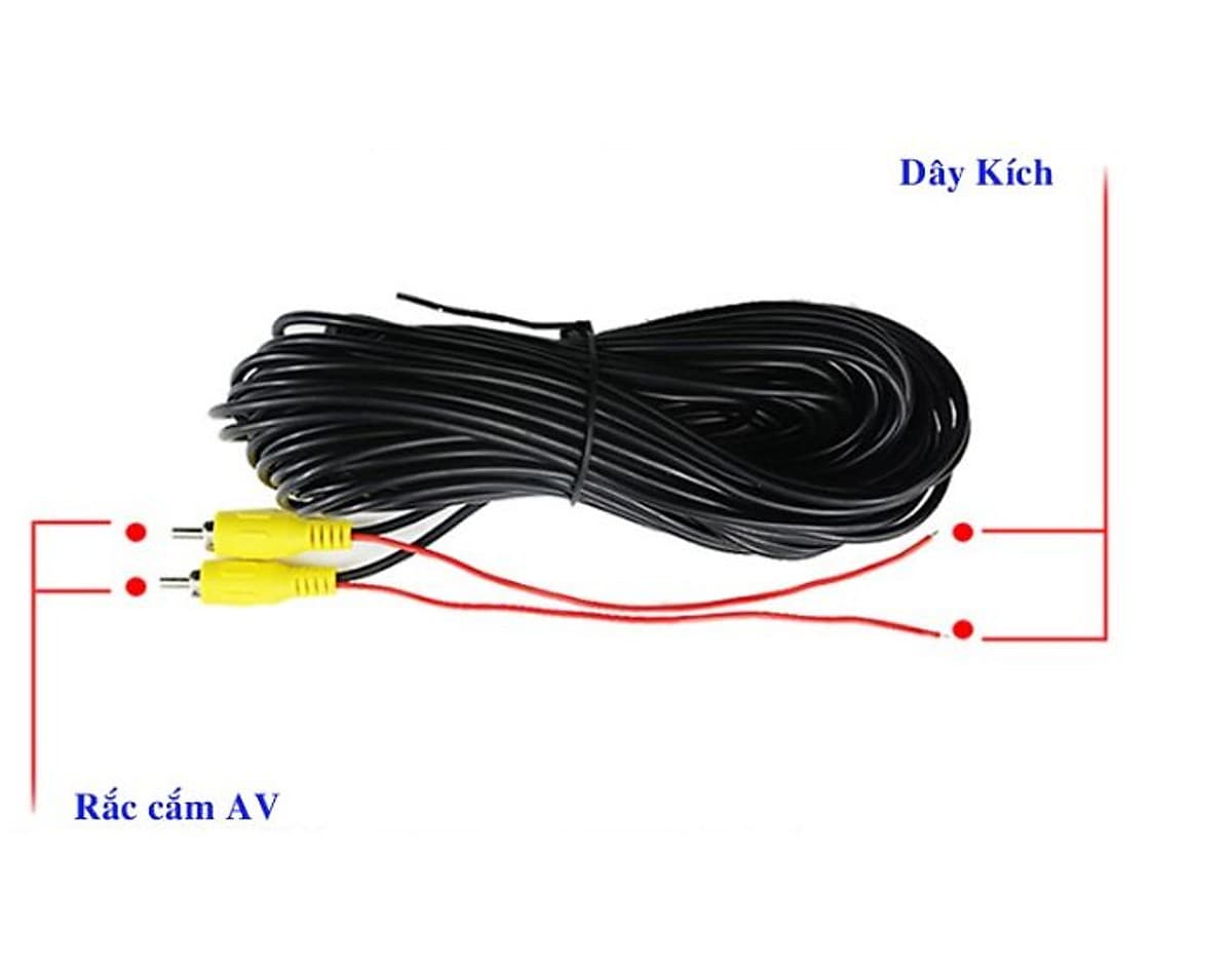 Dây tín hiệu cho camera lùi chân AV 