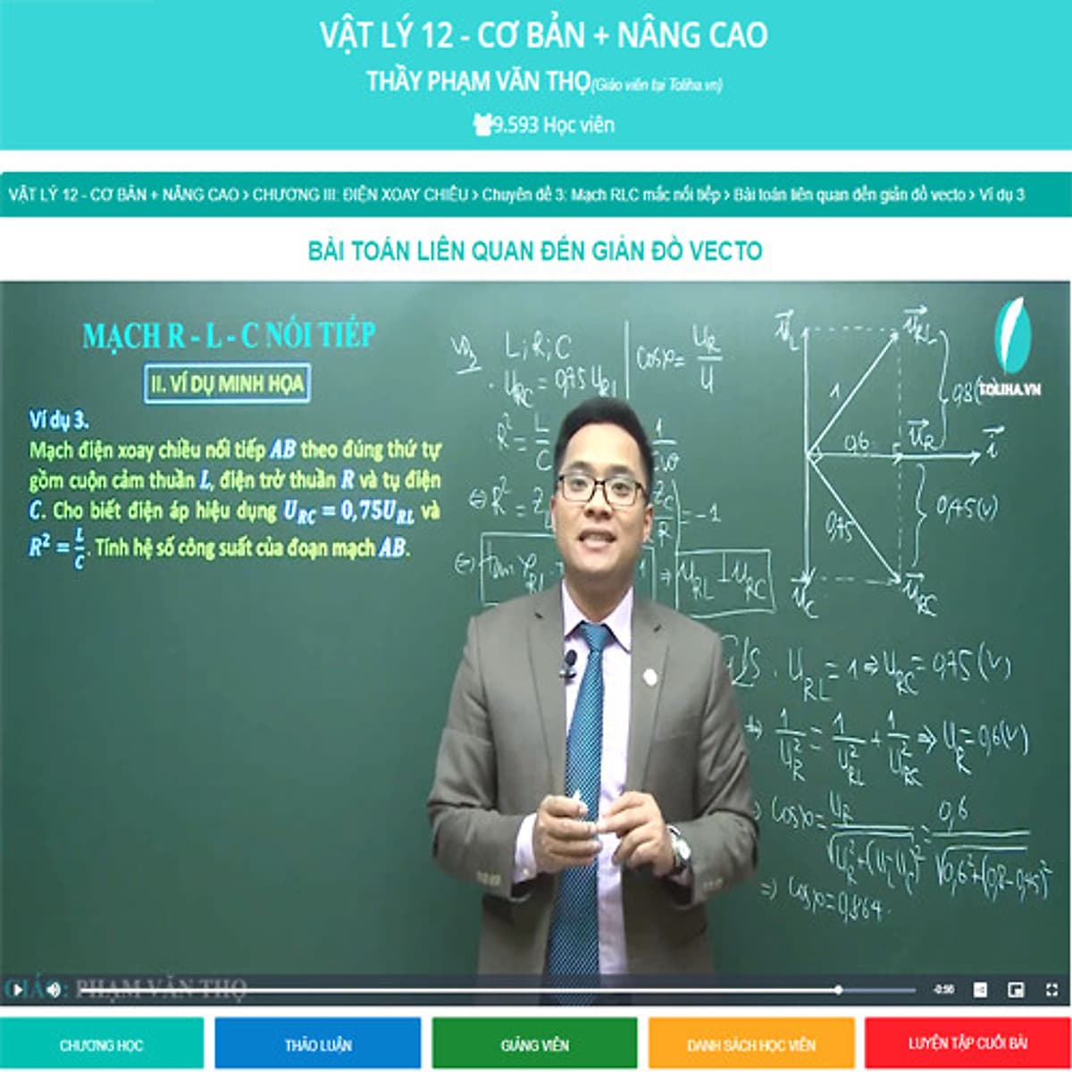 Khóa học VẬT LÍ 12 - CƠ BẢN + NÂNG CAO thầy Phạm Văn Thọ - 06 tháng