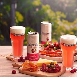 Lốc 6 chai Hoegaarden Rosee Xứng Bia Vừa Bữa (248ml/chai) + 1 ly thủy tinh