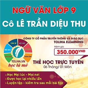Học trực tuyến NGỮ VĂN LỚP 9 - Cô LÊ TRẦN DIỆU THU - Toliha.vn khóa 6 Tháng