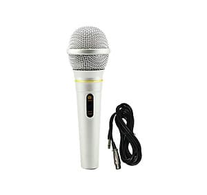 Micro có dây  3.5 mét AK319 Nhập Khẩu Bạc Cho Âm Li Loa Kẹo kéo jack cắm 6.5mm PF11