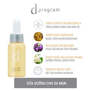 Sữa dưỡng cho da mụn d program Acne Care Emulsion 11ml - 95306