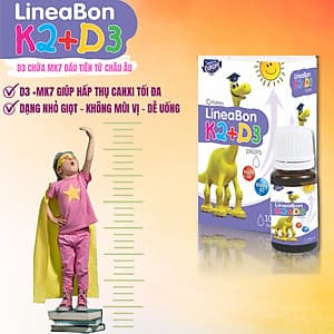 Vitamin hỗ trợ chống còi xương, tăng chiều cao cho trẻ sơ sinh và trẻ nhỏ LineaBon K2 + D3 