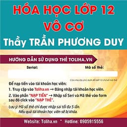 Khóa học HÓA HỌC VÔ CƠ 12 - CƠ BẢN + NÂNG CAO thầy Trần Phương Duy - 06 tháng
