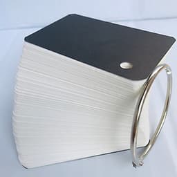 100 Thẻ Flashcard Trắng 4.5 x 8 x 3.7cm Học Tiếng Anh Kèm Khoen Bìa