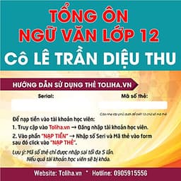 Khóa học TỔNG ÔN NGỮ VĂN LỚP 12 cô Diệu Thu - 06 tháng