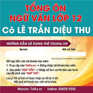 Khóa học TỔNG ÔN NGỮ VĂN LỚP 12 cô Diệu Thu - 06 tháng