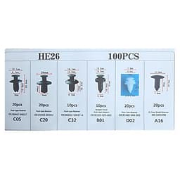 Bộ 100 món kèm keph đinh tán ô tô bằng nhựa và dụng cụ tháo lắp thông minh
