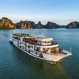 Combo Trọn Gói 2N1Đ Ngủ Đêm Trên Du Thuyền 5 Sao Dynasty Of The Seas Cruises Siêu Hot Tại Vịnh Hạ Long (Miễn Phí Chèo Thuyền Kayak, Câu Mực Đêm...)