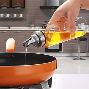 Chai dầu, Lọ, Bình đựng dầu ăn thủy tinh 500ml hình Bình Sữa Oil Can đựng dầu ăn, giấm, nước tương, nước mắm, gia vị, miệng vòi nhỏ giọt - 212