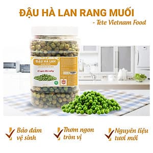 500gram Đậu Hà Lan Rang Muối Vị Nhẹ TeTe Food