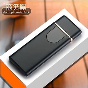 Bật lửa điện hồng ngoại Lighter bật lửa cảm ứng vân tay pin sạc, hộp quẹt hồng ngoại (Tặng Kèm Dây Cáp Sạc) BLĐ002
