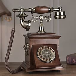 Điện thoại để bàn tân cổ điển chuông thanh bàn phím quay mã DT10 dùng sim di động hoặc dùng cáp nghe gọi âm thanh rõ ràng và để trang trí (điện thoại bàn tân cổ điển)