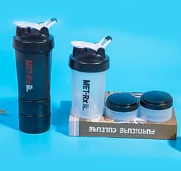 Bình Lắc Shaker, Bình Nước Gym, Bình Thể Thao Cho Gymer 4 in 1 (500ml) - Hàng Chính Hãng Amalife