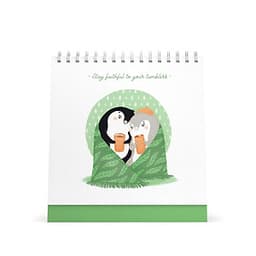 Lịch bàn vuông giấy mỹ thuật SDstationery 2021 Live Green (sống xanh) 20x20 cm
