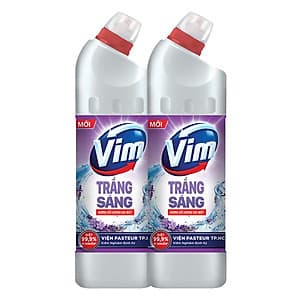 Combo 2 Vim Diệt Khuẩn Trắng Sáng Hương Oải Hương Dịu Mát 880ml