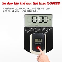 Xe đạp thể dục thể thao - xe đạp tập thể dục thể thao tại nhà X-SPEED tặng bóng bàn luyện phản xạ cao cấp + đồng hồ đo chỉ số + bình nước thể thao