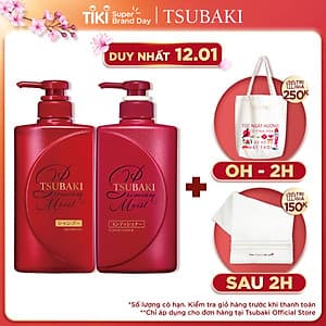 Bộ Đôi TSUBAKI Dưỡng Tóc Bóng Mượt (490ml/chai)