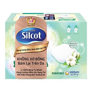 Bộ 3 Hộp Silcot Bông Trang Điểm (bông tẩy trang) Nhật Bản Cao Cấp (66 Miếng/Hộp)