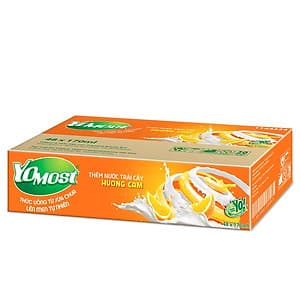 Thùng 48 Hộp Sữa Chua Lên Men Tự Nhiên Yomost Vị Cam (170ml/Hộp)