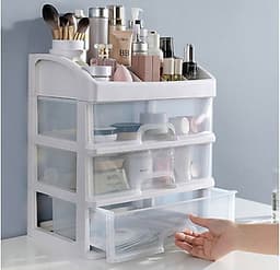 Kệ Đựng Mỹ Phẩm Đồ Trang Điểm Trang Sức 4 Tầng Ngăn Kéo Tiện Dụng